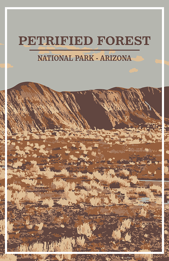 Petrified Forest National Park Print | Vintage Style