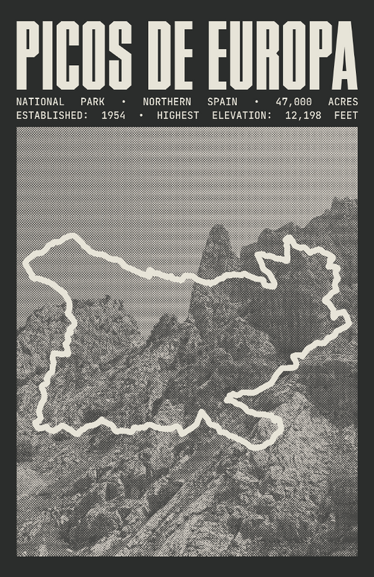 Picos de Europa National Park Poster