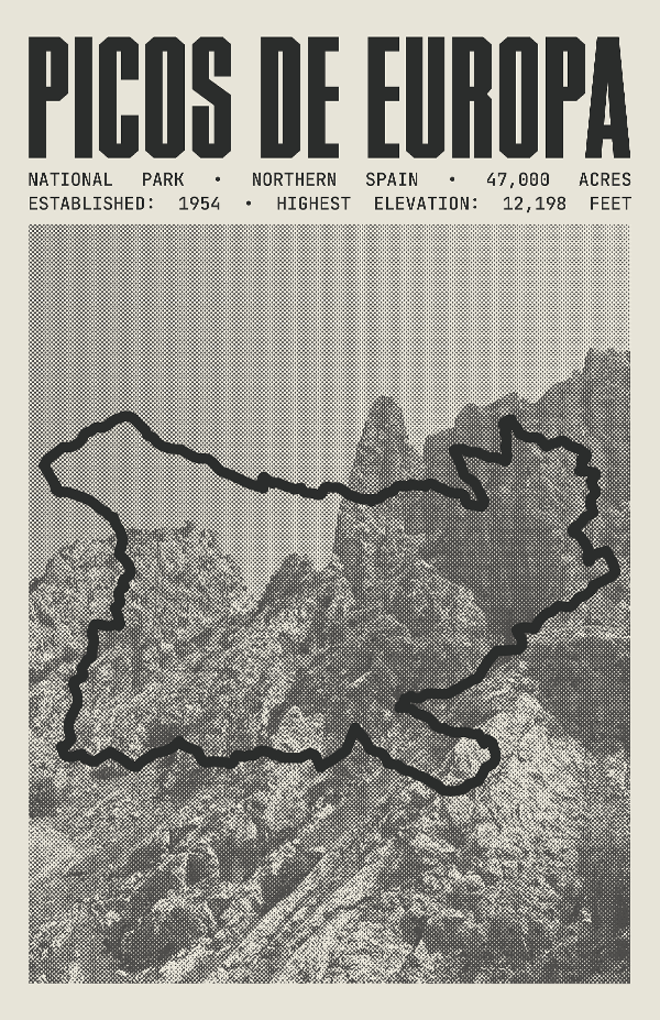 Picos de Europa National Park Poster