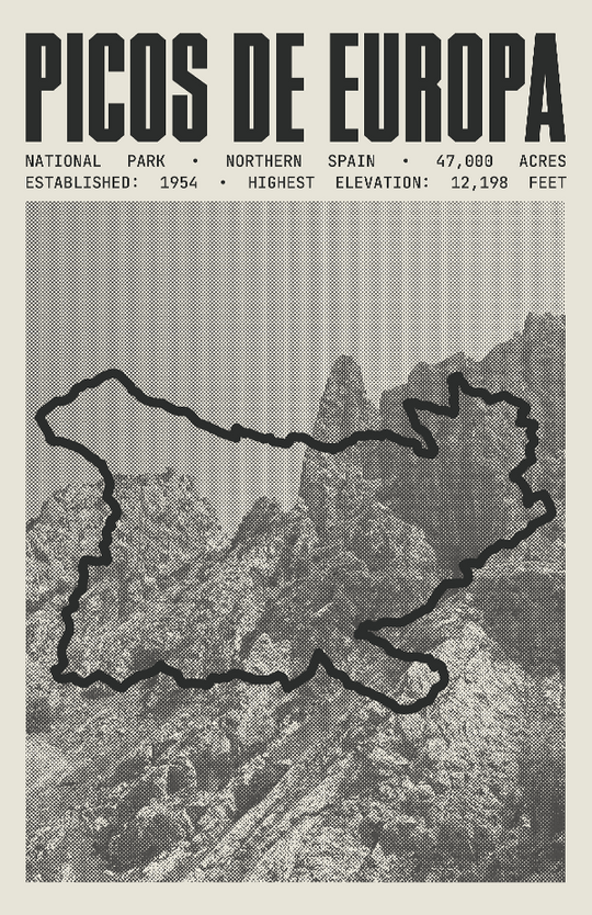 Picos de Europa National Park Poster
