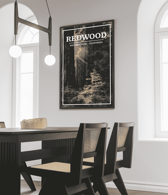 Redwood National Park Print | Vintage Style