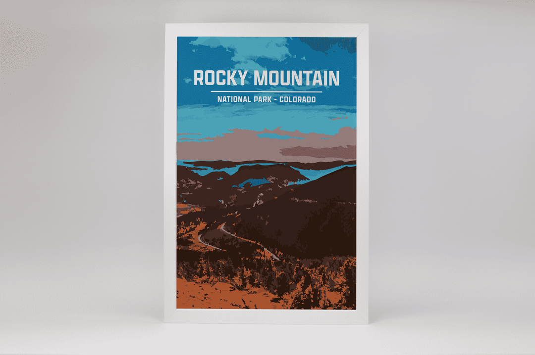 Rocky Mountain National Park Print | Vintage Style