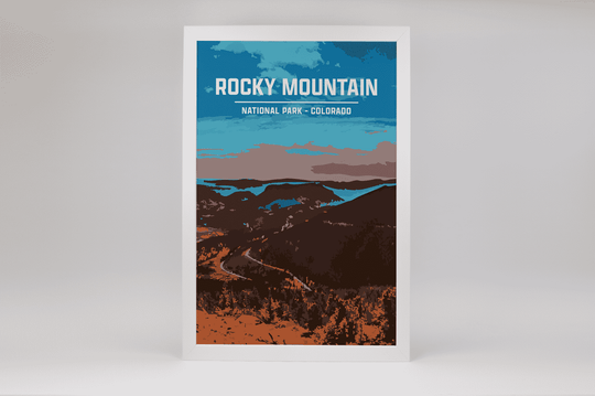 Rocky Mountain National Park Print | Vintage Style