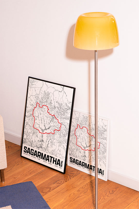 Sagarmatha National Park – Perimeter Map Print