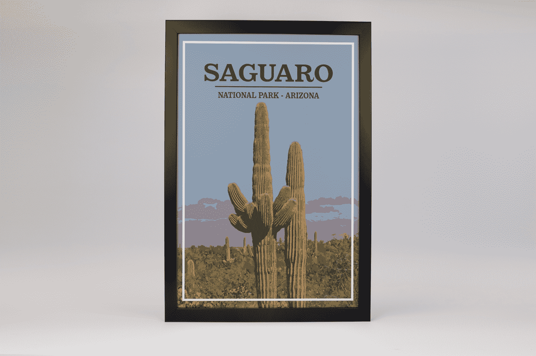Saguaro National Park Print | Vintage Style
