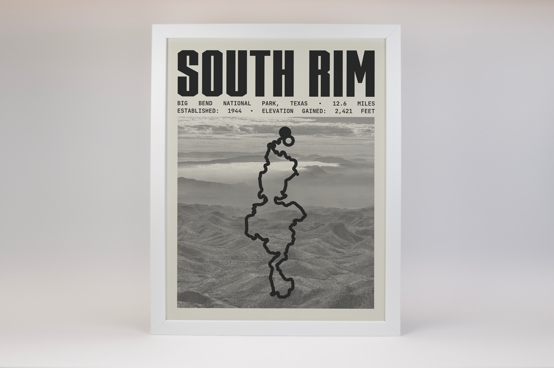 South Rim Trail Loop Poster | Big Bend National Park Prints