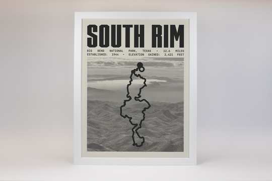South Rim Trail Loop Poster | Big Bend National Park Prints