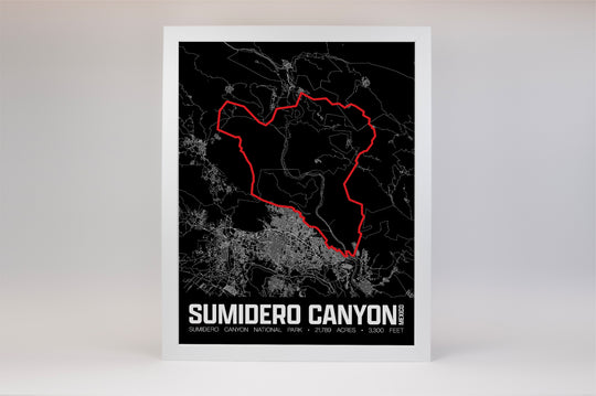 Sumidero Canyon National Park – Perimeter Map Print