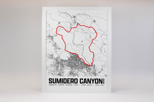 Sumidero Canyon National Park – Perimeter Map Print