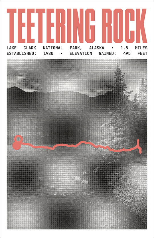 Teetering Rock Poster | Lake Clark National Park Prints