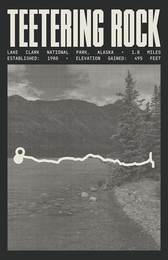 Teetering Rock Poster | Lake Clark National Park Prints