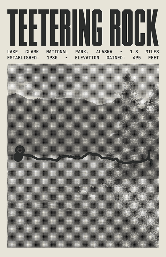 Teetering Rock Poster | Lake Clark National Park Prints