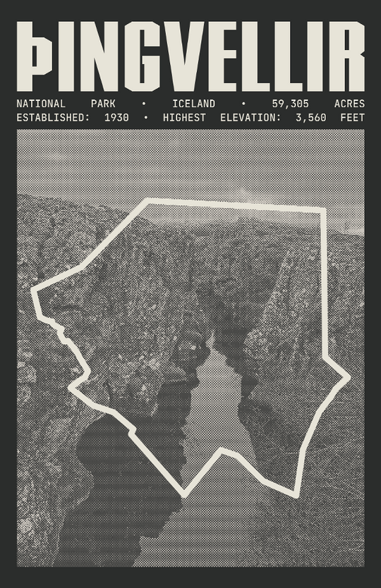Þingvellir National Park Poster