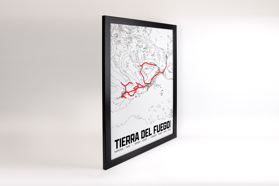 Tierra del Fuego National Park – Perimeter Map Print