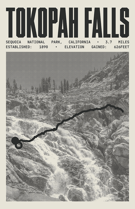 Tokopah Falls Poster | Sequoia National Park Prints