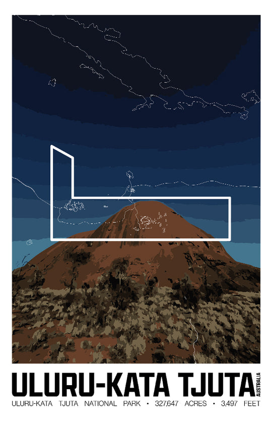 Uluru-Kata Tjuta National Park – Perimeter Map Print