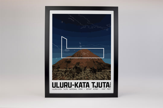 Uluru-Kata Tjuta National Park – Perimeter Map Print