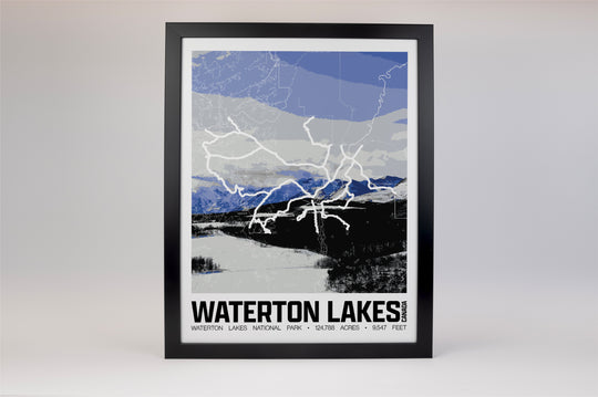 Waterton Lakes National Park – Perimeter Map Print