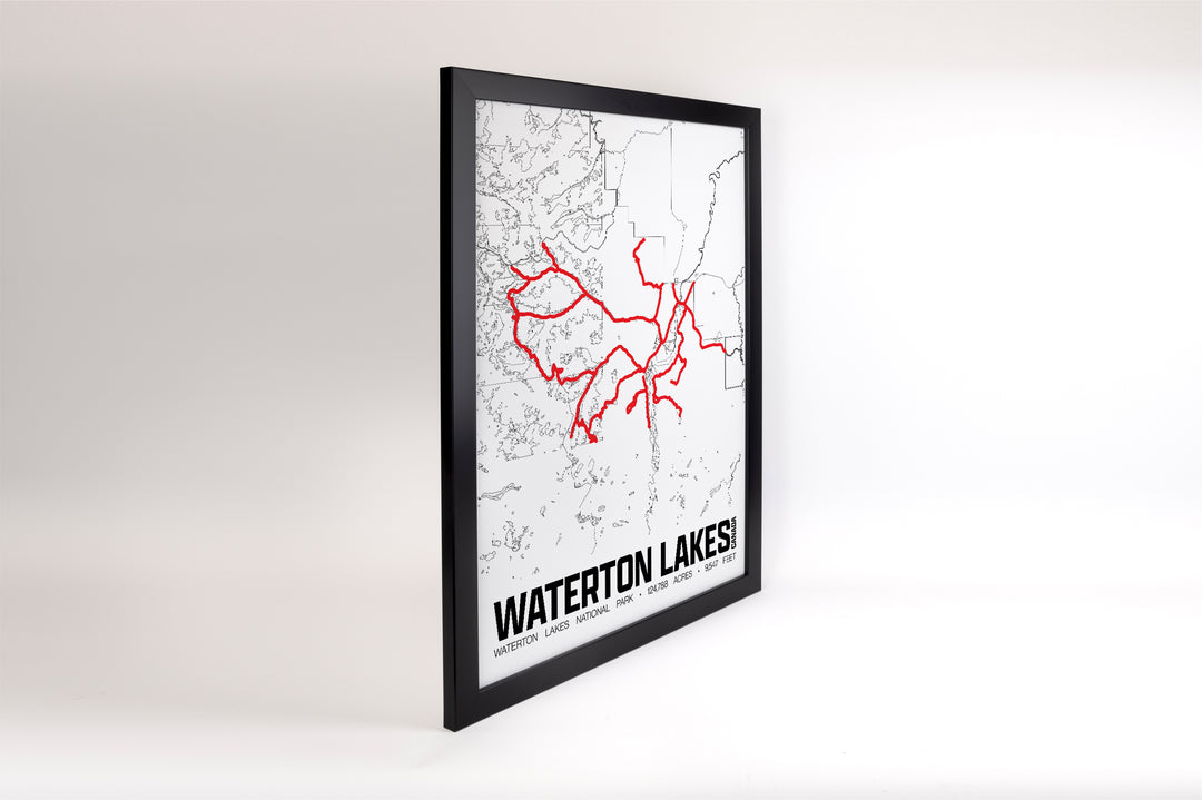 Waterton Lakes National Park – Perimeter Map Print