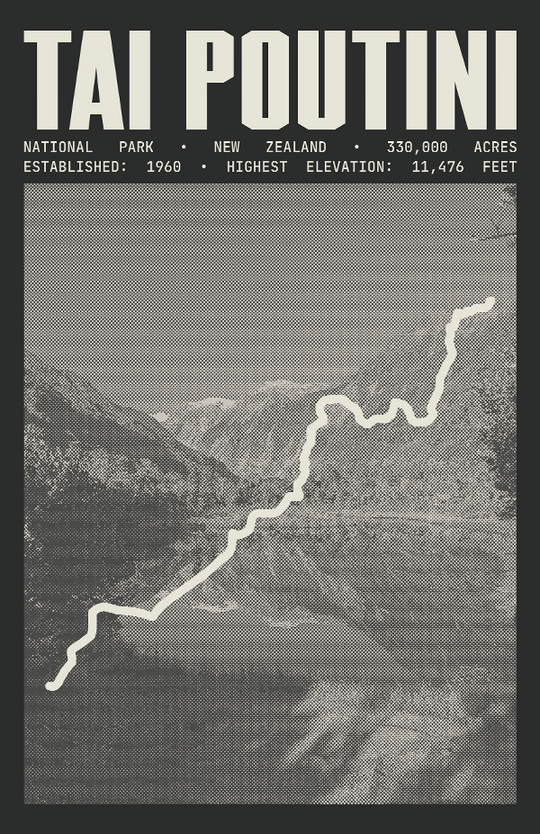 Westland Tai Poutini National Park Poster