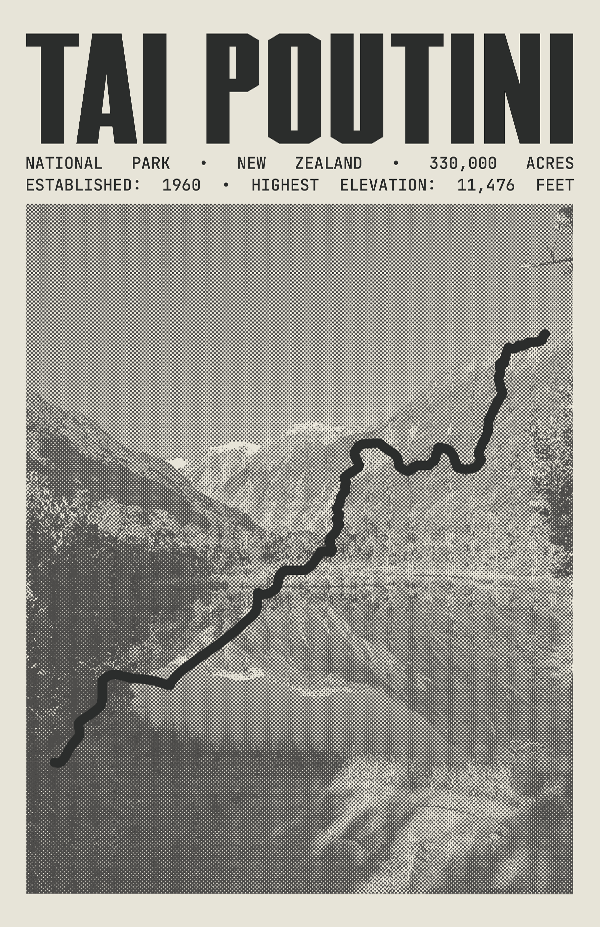 Westland Tai Poutini National Park Poster