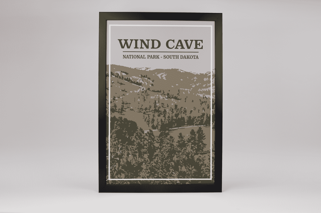 Wind Cave National Park Print | Vintage Style