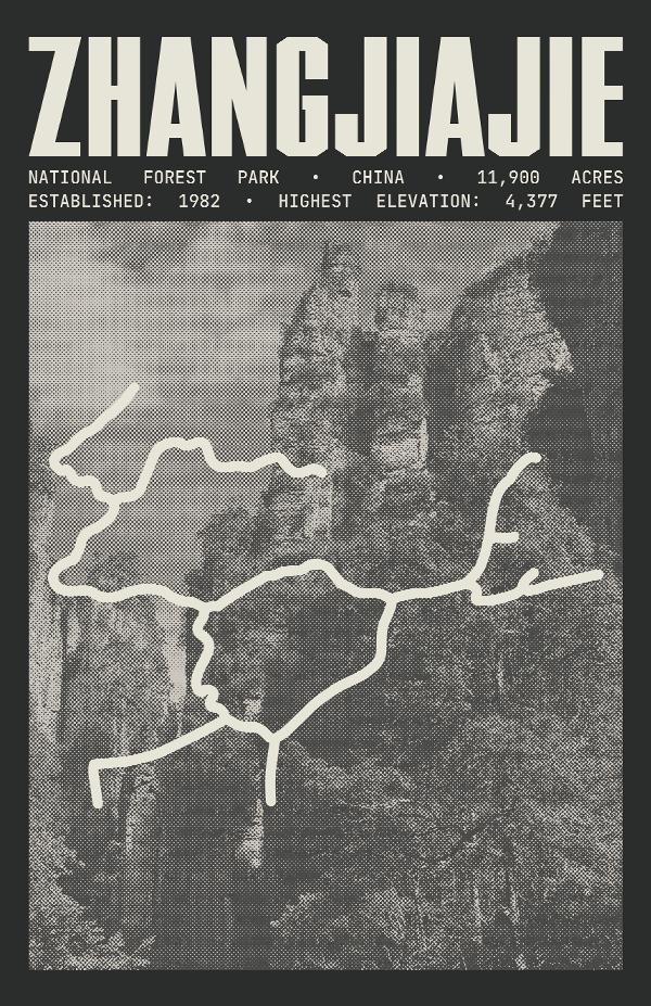 Zhangjiajie National Forest Park Poster