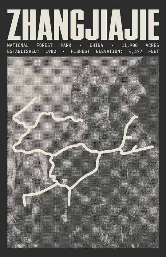 Zhangjiajie National Forest Park Poster
