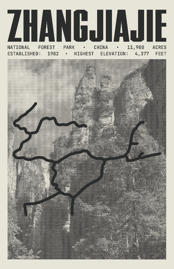Zhangjiajie National Forest Park Poster