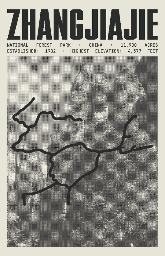 Zhangjiajie National Forest Park Poster