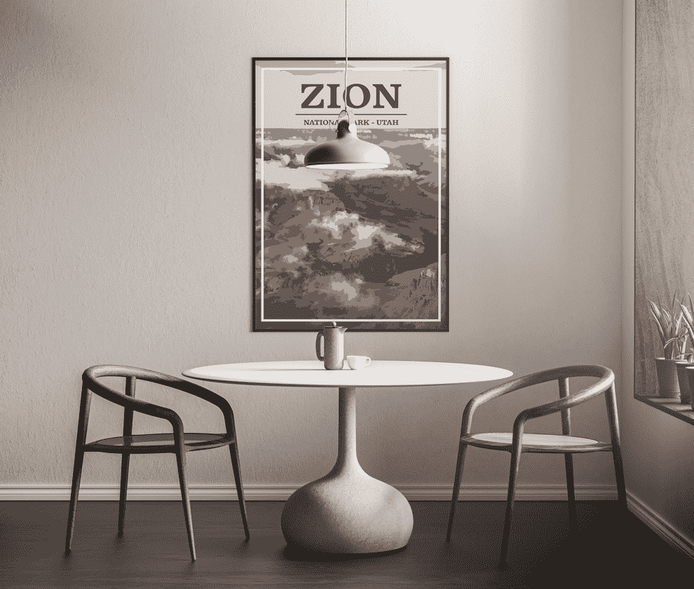 Zion National Park Print | Vintage Style