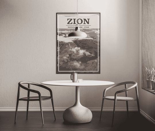 Zion National Park Print | Vintage Style