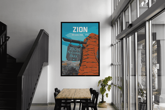 Zion National Park Print | Vintage Style