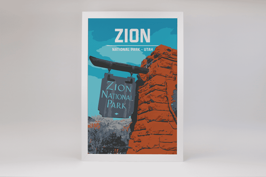 Zion National Park Print | Vintage Style