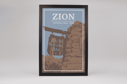 Zion National Park Print | Vintage Style